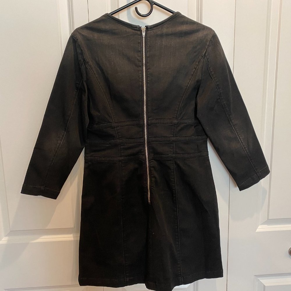 ๐๐ HOST PICK ๐๐ Bebe Black Button Front Detail Dress Size 12 - Picture 8 of 10